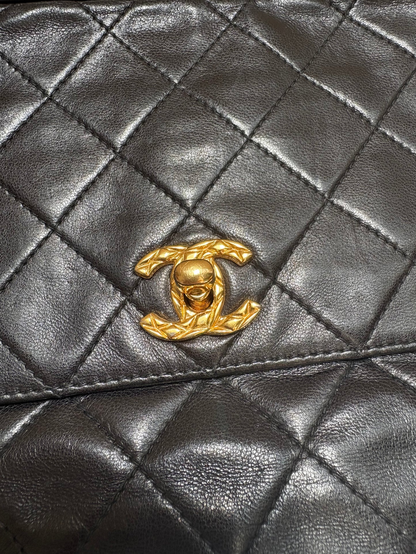 Chanel Shoulder Bag Matelasse Lambskin Black Coco Ball Charm