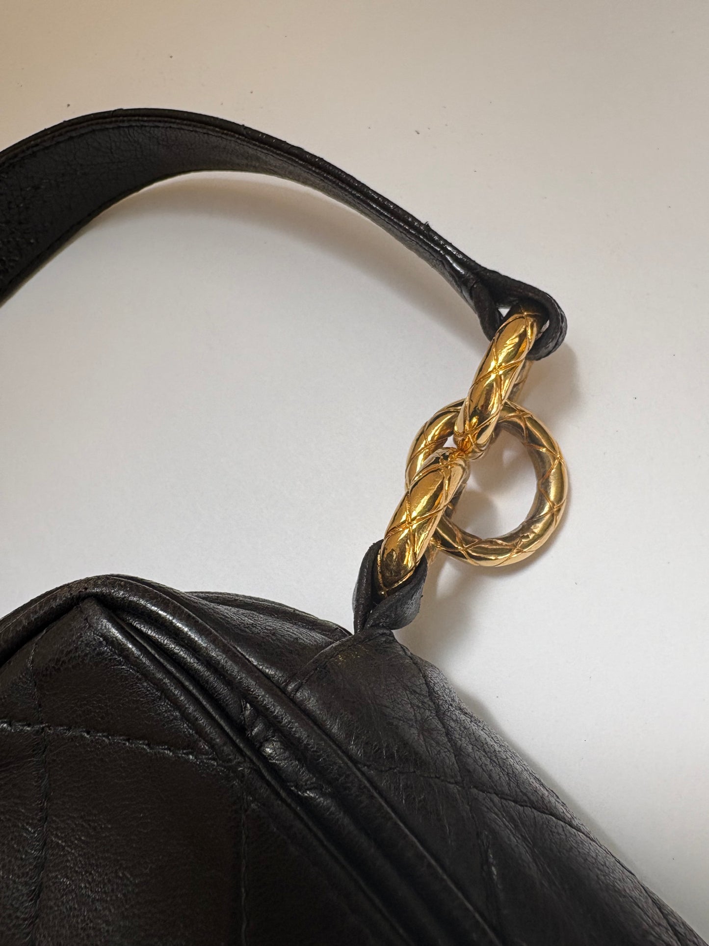 Chanel Shoulder Bag Matelasse Lambskin Black Coco Ball Charm