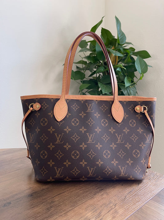 LOUIS VUITTON PM NEVERFULL MONOGRAM WITH POUCH