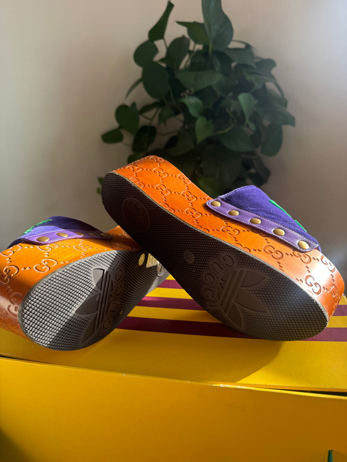 GUCCI x ADIDAS COLLABORATION PLATFORM SANDALS SIZE 36