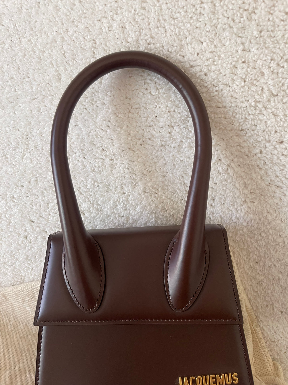 JACQUEMUS BROWN SMALL CROSSBODY