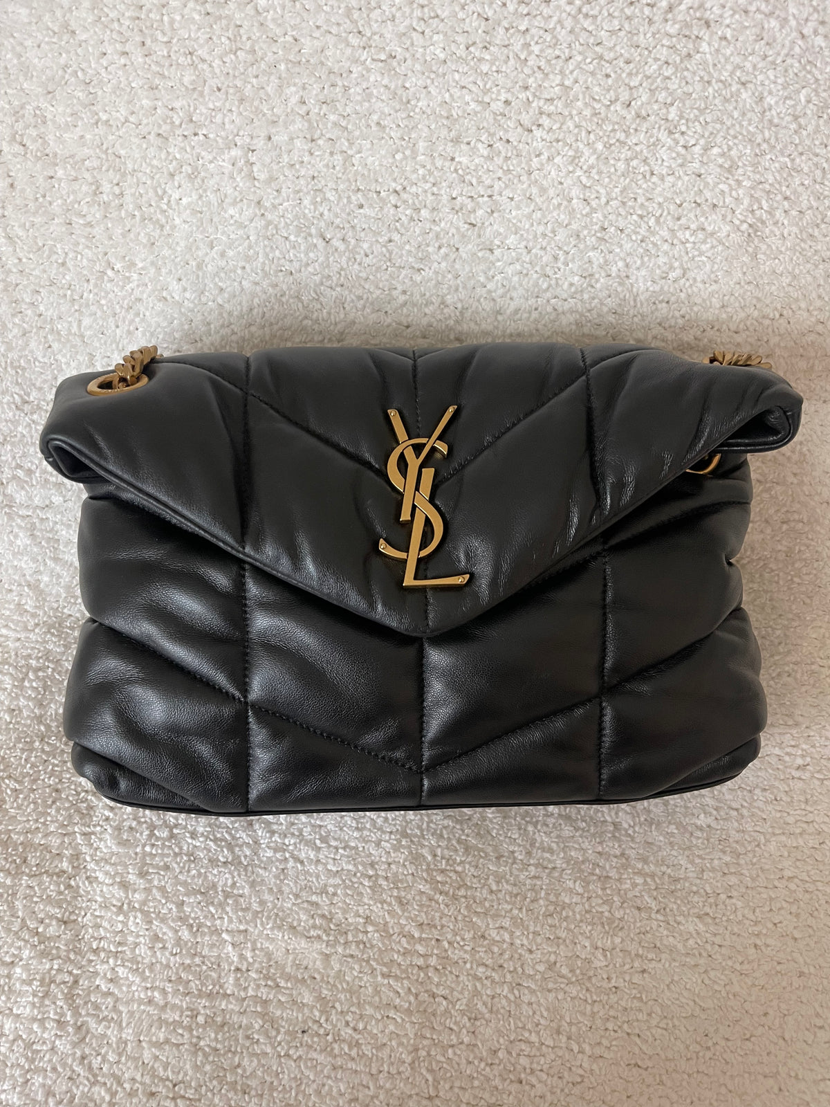 YSL BLACK PUFFER GOLD HARDWARE FULL SET