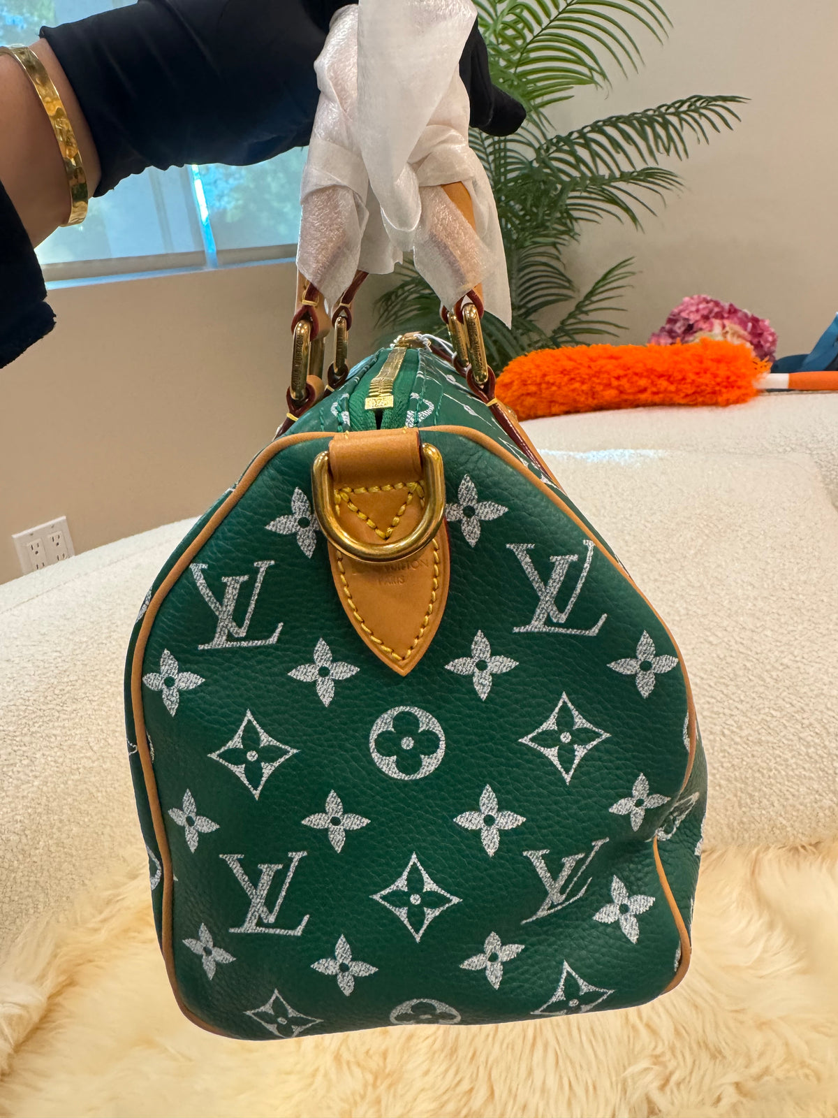 Louis Vuitton Speedy 25 Green P9