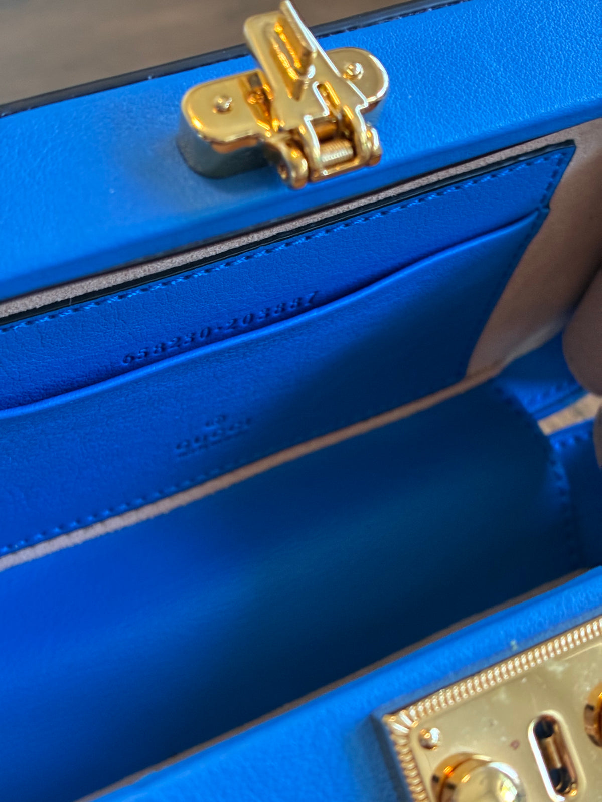 MINI GUCCI ORANGE & BLUE GG TRUNK CROSSBODY