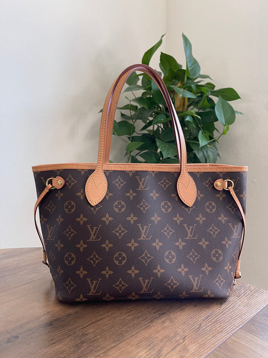 LOUIS VUITTON PM NEVERFULL MONOGRAM WITH POUCH