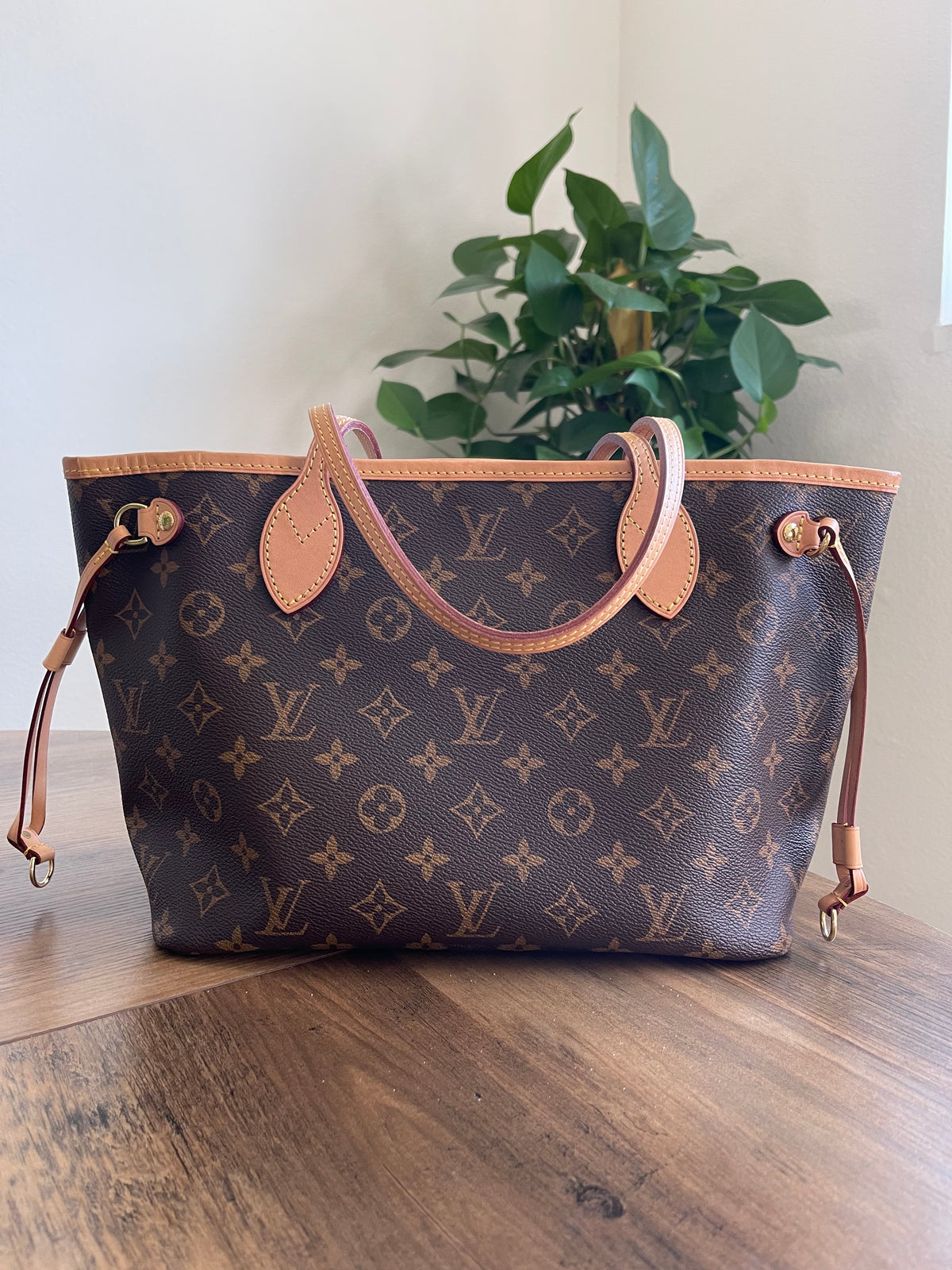 LOUIS VUITTON PM NEVERFULL MONOGRAM WITH POUCH