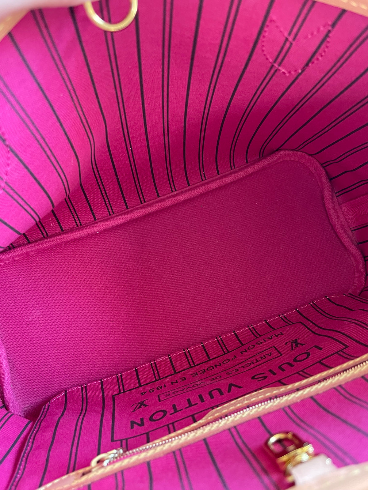 LOUIS VUITTON PM NEVERFULL MONOGRAM WITH POUCH